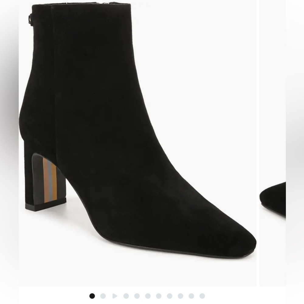Sam Edelman boots in Black suede. Elegant Black Women's Ankle Boots